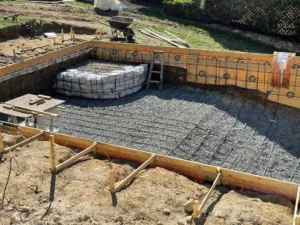 Swimming Pool Excavation and Framing in Progress